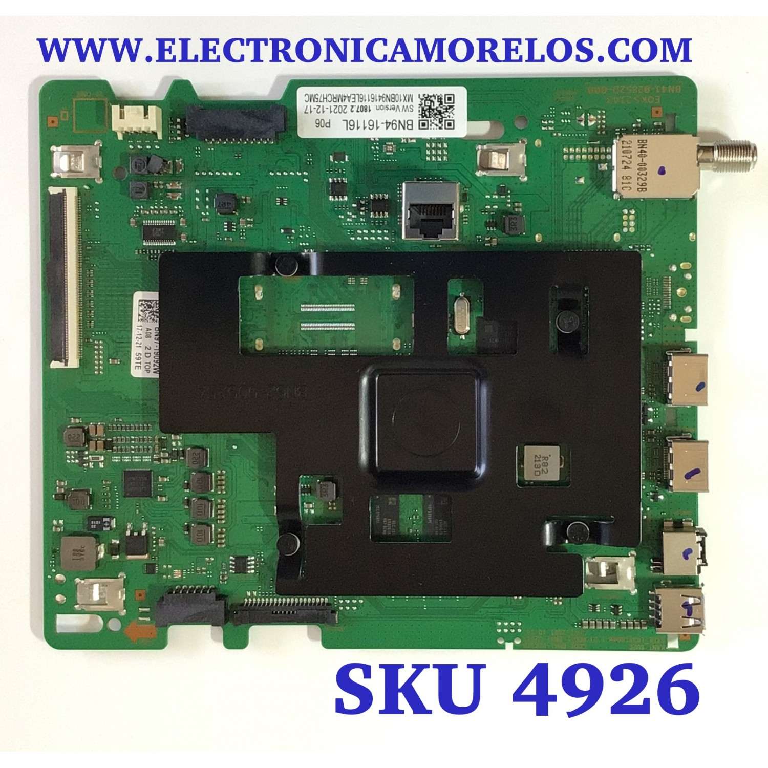 MAIN PARA TV SAMSUNG 4K RESOLUCIN (3840 x 2160 ) UHD CON HDR / NUMERO DE PARTE BN94-16116L / BN41-02852D / BN9416116L / 16116L / BN97-19092W / PANEL CY-BT075HGEV3H / DISPLAY BN9650282A  / HV750QUB-F9A / MODELO UN75TU7000FXZA BC13 / UN75TU700DFXZA 